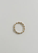 Load image into Gallery viewer, Sterling Silver + 14k Gold Filled || Beaded Stretch Ring