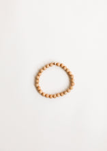 Load image into Gallery viewer, Cypress Wood + 14K Gold Filled || Beaded Stretch Bracelet