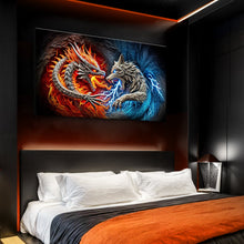 Load image into Gallery viewer, 3D Dragon and Wolf Wall Art II