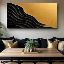Load image into Gallery viewer, Black And Gold Minimalist Abstract XI