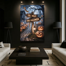 Load image into Gallery viewer, Personalized Family Name Street Sign Halloween Wall Art