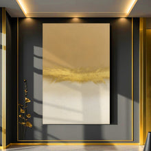 Load image into Gallery viewer, Minimalist White And Gold Wall Art