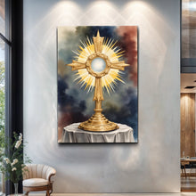 Load image into Gallery viewer, Holy Eucharist in Monstrance Faith Wall Art