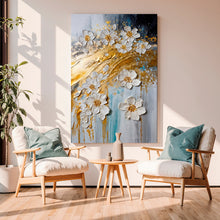 Load image into Gallery viewer, Abstract Gold Floral Wall Art