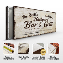 Load image into Gallery viewer, Backyard Bar &amp; Grill Sign XVI