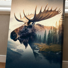 Load image into Gallery viewer, Moose Double Exposure Wall Art