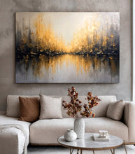 Load image into Gallery viewer, Golden Reflections Abstract Wall Art