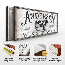 Load image into Gallery viewer, Personalized Milk &amp; Cream Co Sign