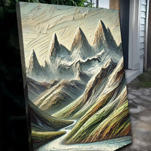 Load image into Gallery viewer, Abstract Mountain and River Landscape Wall Art II