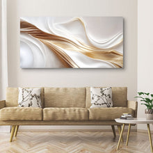 Load image into Gallery viewer, White and Gold Abstract Wall Art