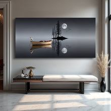 Load image into Gallery viewer, Modern Minimalist Night Lake Wall Art