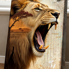 Load image into Gallery viewer, Lion Double Exposure Wall Art