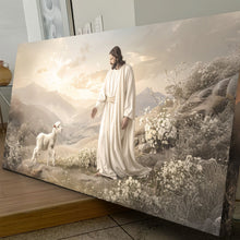 Load image into Gallery viewer, Jesus Protects The Lamb From Wolves Faith Wall Art X