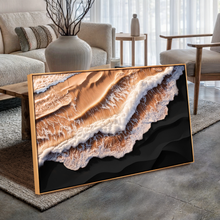 Load image into Gallery viewer, Amber Ocean Waves Wall Art