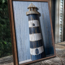 Load image into Gallery viewer, Wooden Lighthouse Coastal Wall Art