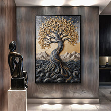 Load image into Gallery viewer, Golden Tree of Life Minimalist Wall Art