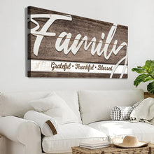 Load image into Gallery viewer, Grateful Thankful Blessed Family Sign III
