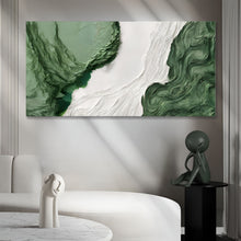 Load image into Gallery viewer, Green Rivers Abstract Wall Art V