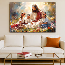 Load image into Gallery viewer, Jesus With Children Faith Wall Art IX