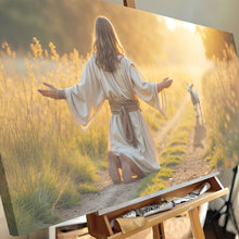 Load image into Gallery viewer, Jesus Protects The Lamb From Wolves Faith Wall Art IX