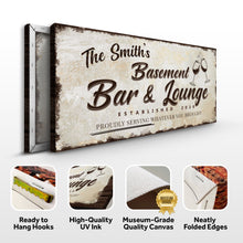 Load image into Gallery viewer, Personalized Basement Bar Sign: Custom Bar Signs for Home Bar – Perfect Man Cave Wall Decor