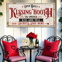 Load image into Gallery viewer, Vintage Rustic Kissing Booth Sign IV