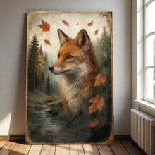 Load image into Gallery viewer, Autumn Fox Double Exposure Wall Art