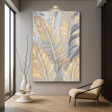 Load image into Gallery viewer, Luxury Gold and Silver Leaf Wall Art