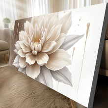 Load image into Gallery viewer, Single Beige Flower Abstract Wall Art