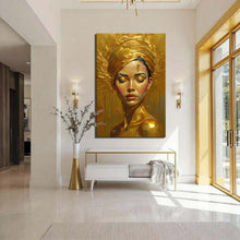 Load image into Gallery viewer, Woman's Golden Serenity Wall Art