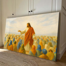 Load image into Gallery viewer, Jesus Speaking To Crowd Faith Wall Art II