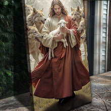 Load image into Gallery viewer, Jesus Protects The Lamb From Wolves Faith Wall Art VI