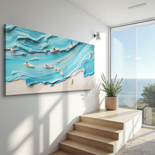 Load image into Gallery viewer, Abstract Aerial View Beach Wall Art