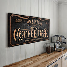Load image into Gallery viewer, Personalized Coffee Bar Sign V