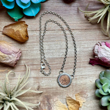 Load image into Gallery viewer, 90 - Sterling Silver Indian Head Penny Framed Fixed Chain Necklace by Jason Ogg