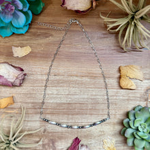 Load image into Gallery viewer, Sterling Silver Pearl &amp; Torpedo Paperclip Necklace