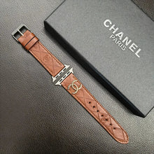 Load image into Gallery viewer, Luxury Gold Monogram 3D Embossed Leather Apple Watch Strap