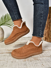 Load image into Gallery viewer, Faux Fur Round Toe Flat Sneakers