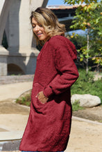 Load image into Gallery viewer, Double Take Full Size Hooded Teddy Bear Jacket with Thumbholes