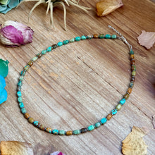Load image into Gallery viewer, 18” Turquoise Tube Necklace – Sterling Silver &amp; Hematite