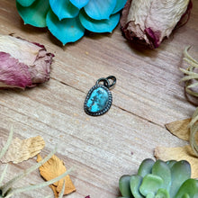 Load image into Gallery viewer, FREE Sterling Silver Necklace + MJ Sky Blue Turquoise Matrix Charm