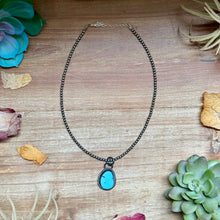 Load image into Gallery viewer, FREE Sterling Silver Necklace + MJ Sky Blue Turquoise Charm