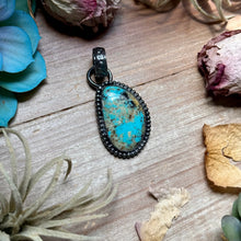 Load image into Gallery viewer, MJ Freeform Turquoise Pendant – Sterling Silver