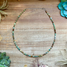 Load image into Gallery viewer, Tube Turquoise &amp; Hematite Necklace – 18"