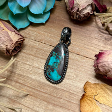 Load image into Gallery viewer, MJ Freeform Turquoise Pendant – Sterling Silver