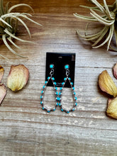 Load image into Gallery viewer, Kingman Turquoise Dangle Earrings – Sterling Silver, Lightweight, USA Made