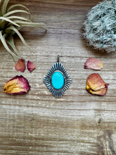Load image into Gallery viewer, Big Pendant -Turquoise &amp; Sterling Silver