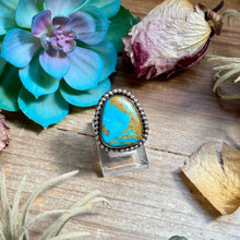Load image into Gallery viewer, MJ Ring - Copper &amp; Sterling Silver Blue Turquoise Adjustable