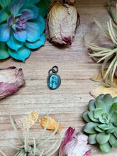 Load image into Gallery viewer, FREE Sterling Silver Necklace + MJ Sky Blue Turquoise Matrix Charm