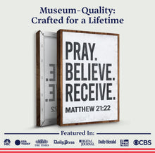 Load image into Gallery viewer, Matthew 21:22 - Pray Believe Receive Faith Sign II